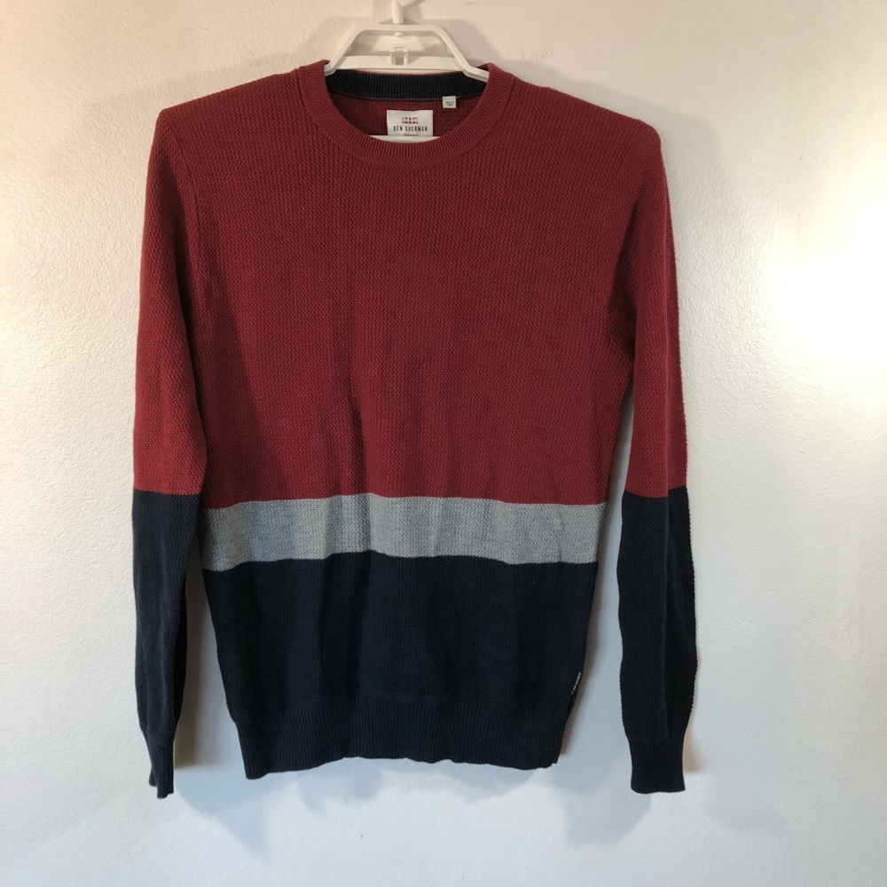 Ben Sherman Men Crewneck Colorblock Sweater
